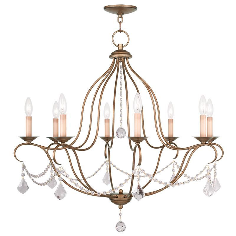 Chesterfield 32 Inch 8 Light Chandelier by Livex Lighting